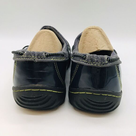 JBU by Jambu Tula Duck Boot Women's 8M Memory Foam Gray/Navy Lace Lock Rain Shoe - Picture 4 of 10